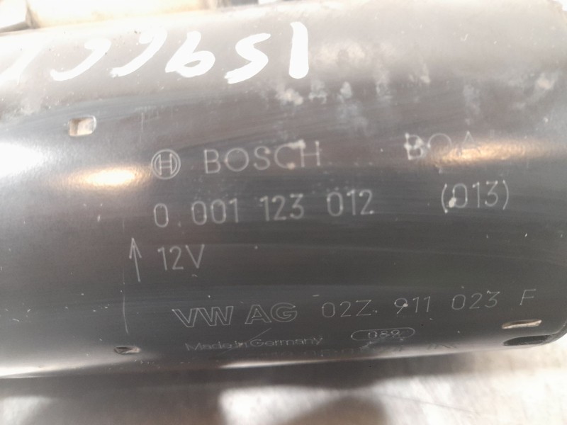 Recambio de motor arranque para seat ibiza (6j5) reference referencia OEM IAM 02Z911023F 0001123012 BOSCH