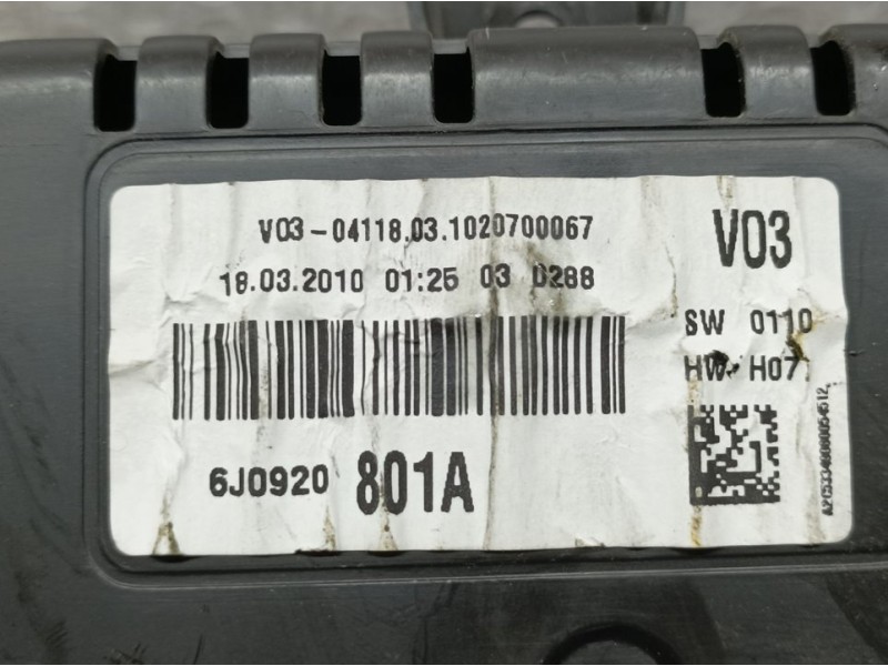 Recambio de cuadro instrumentos para seat ibiza (6j5) reference referencia OEM IAM 6J0920801A A2C53349080 VDO