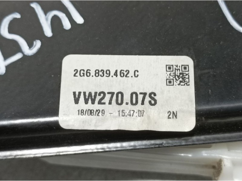 Recambio de elevalunas trasero derecho para volkswagen polo advance referencia OEM IAM 2G6839462C  ELECTRICO 5 PINS