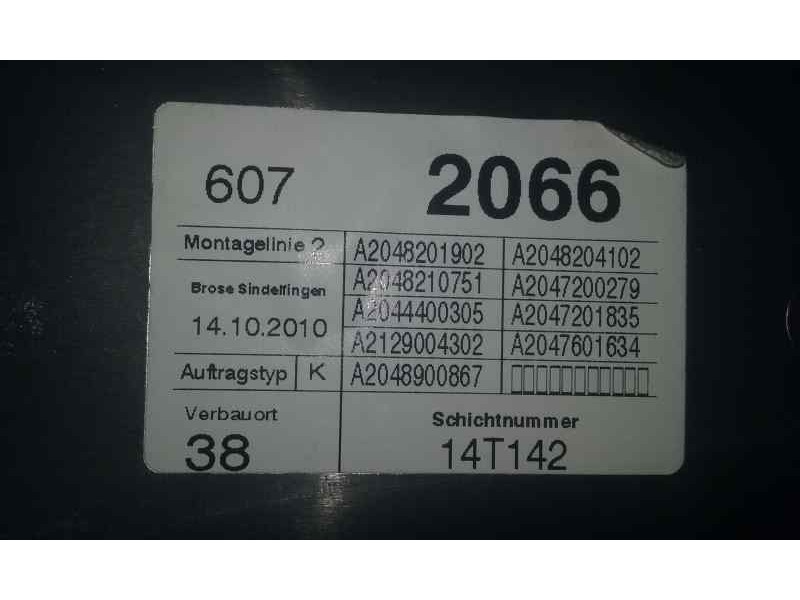 Recambio de elevalunas delantero derecho para mercedes-benz clase c (w204) berlina c 220 cdi blueefficiency (204.002) referencia