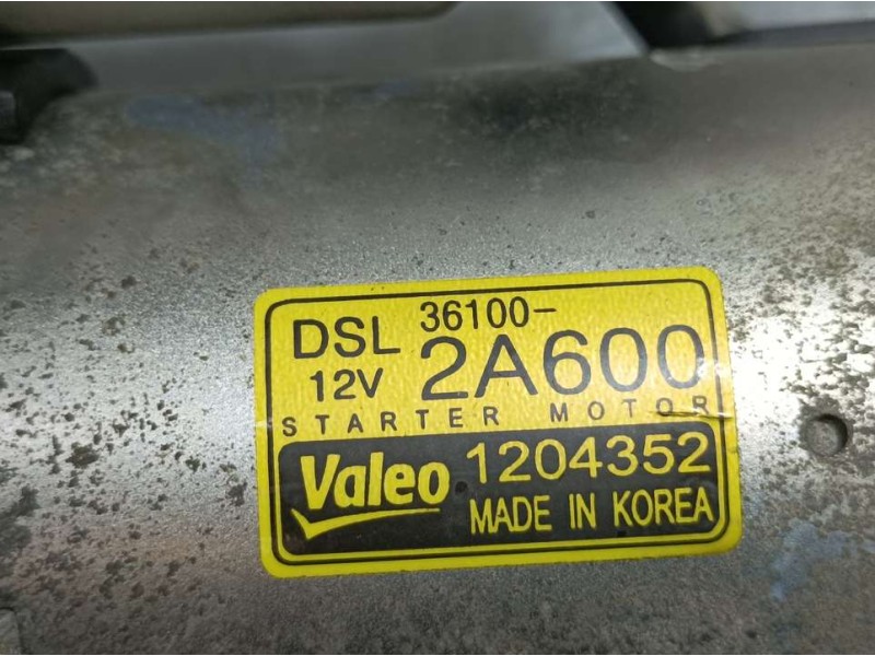 Recambio de motor arranque para hyundai i20 active trend referencia OEM IAM 361002A600 1204352 VALEO