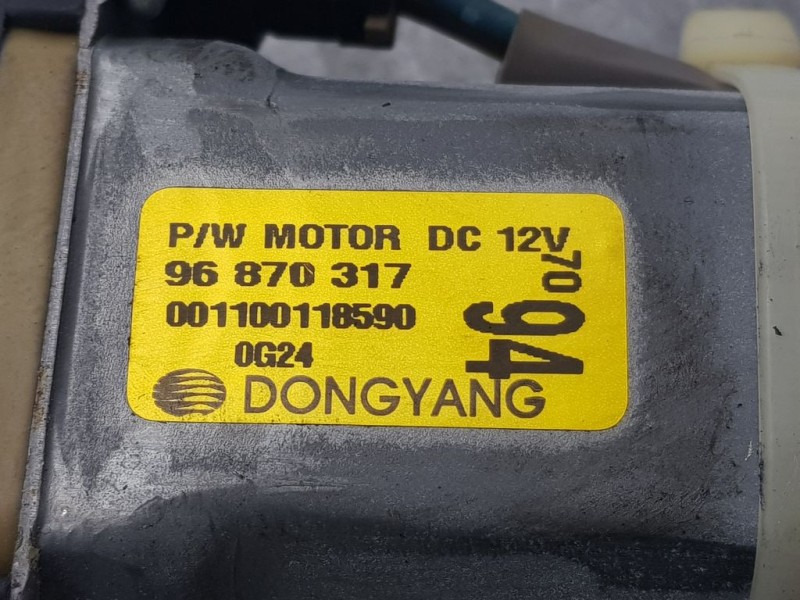 Recambio de elevalunas delantero derecho para chevrolet aveo ls referencia OEM IAM 96870317 001100118590 DOMGYANG