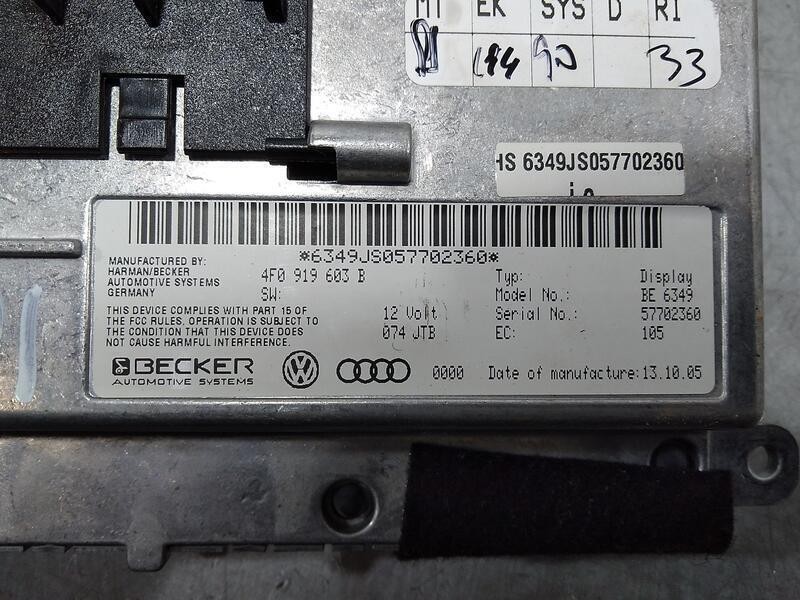 Recambio de sistema navegacion gps para audi a6 berlina (4f2) quattro referencia OEM IAM 8T0919603C 4f0919603b Becker