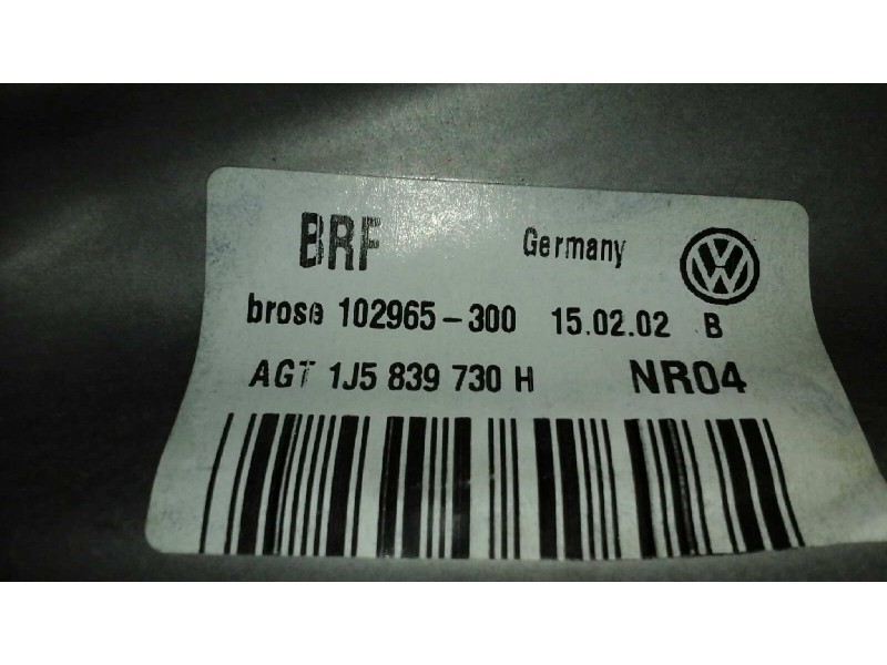 Recambio de elevalunas trasero derecho para volkswagen bora berlina (1j2) 1.6 16v referencia OEM IAM 1J5839730H 18 PINS ELECTRIC