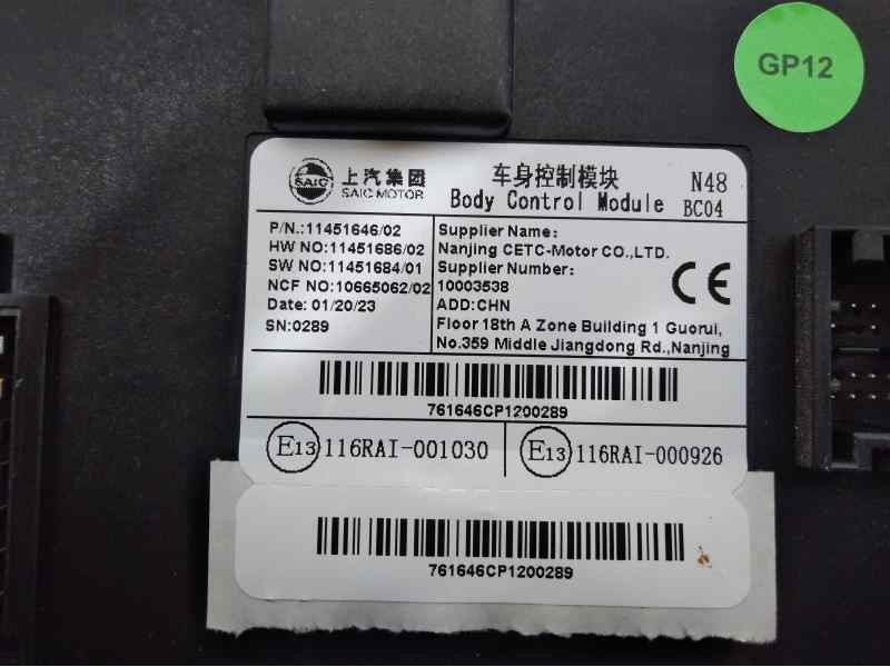 Recambio de modulo electronico para mg zs 1.0 t-gdi referencia OEM IAM 1145164602  