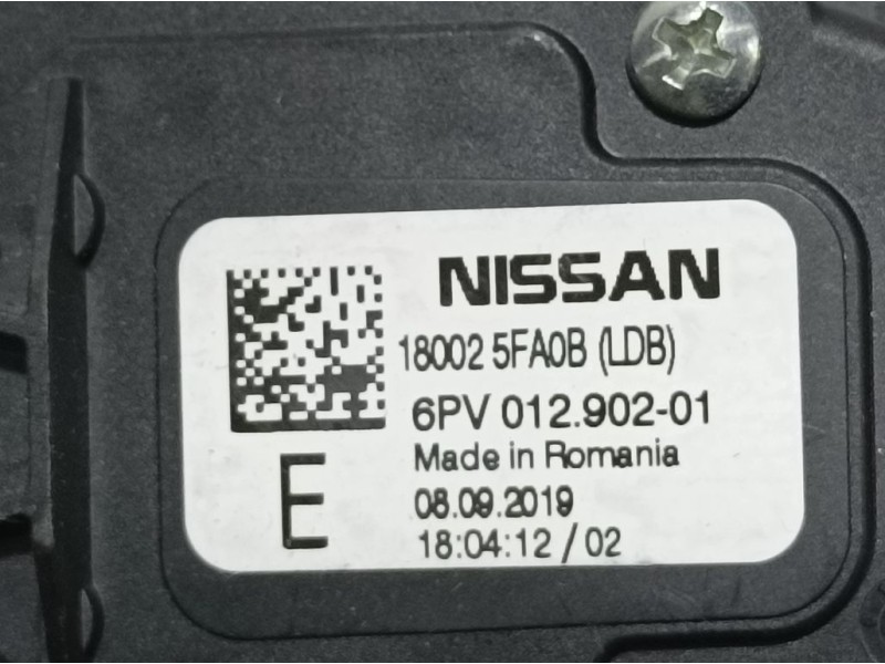 Recambio de potenciometro pedal para nissan micra v (k14) urban referencia OEM IAM 180025FA0B 6PV01290201 