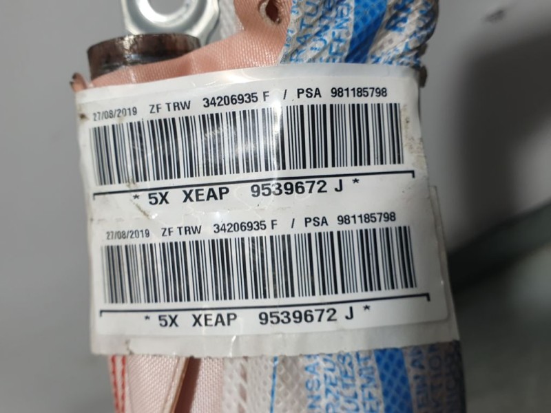 Recambio de airbag cortina delantero derecho para citroën c3 live referencia OEM IAM 981185798 34206935F ZF TRW