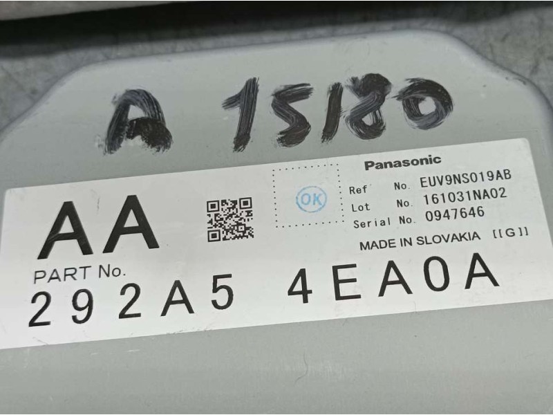 Recambio de modulo electronico para renault kadjar experience referencia OEM IAM 292A54EA0A EUV9NS019AB PANASONIC