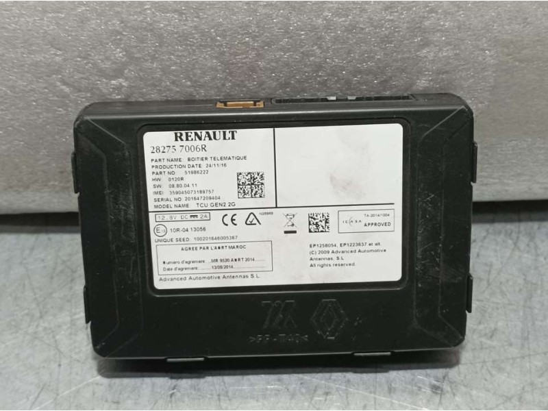 Recambio de modulo electronico para renault kadjar experience referencia OEM IAM 282757006R 51986222 