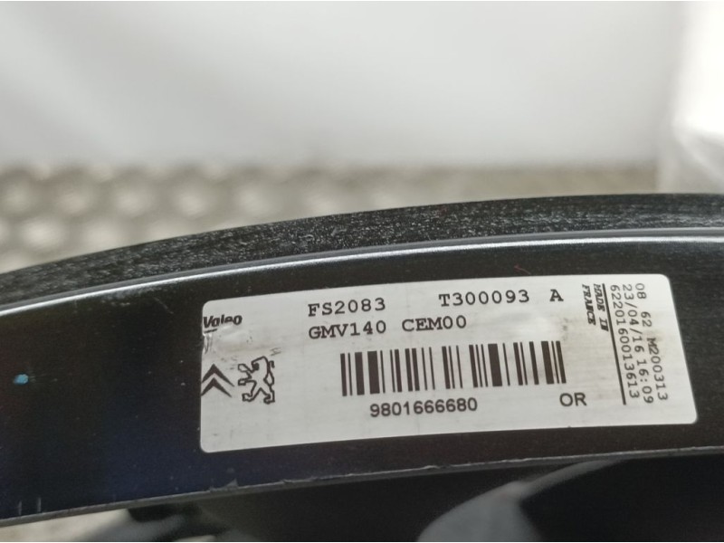 Recambio de electroventilador para peugeot 2008 (--.2013) allure referencia OEM IAM 9801666680 T300093A VALEO