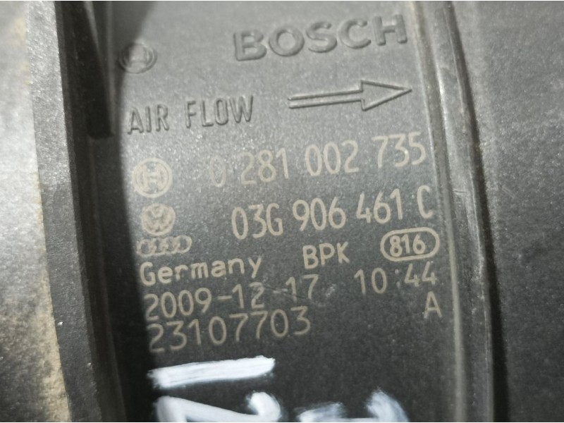 Recambio de caudalimetro para seat exeo st (3r5)(2009>) reference referencia OEM IAM 03G906461C 0281002735 BOSCH