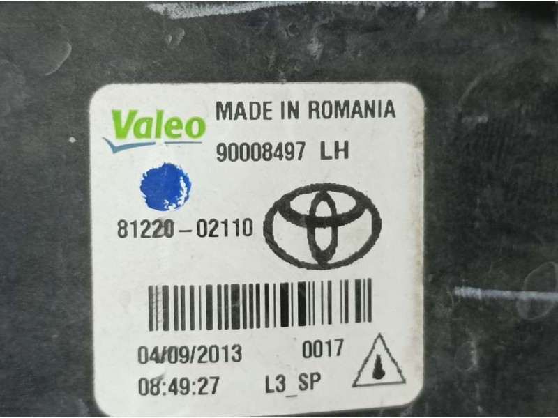 Recambio de faro antiniebla izquierdo para toyota auris active referencia OEM IAM 8122002110 90008497 VALEO