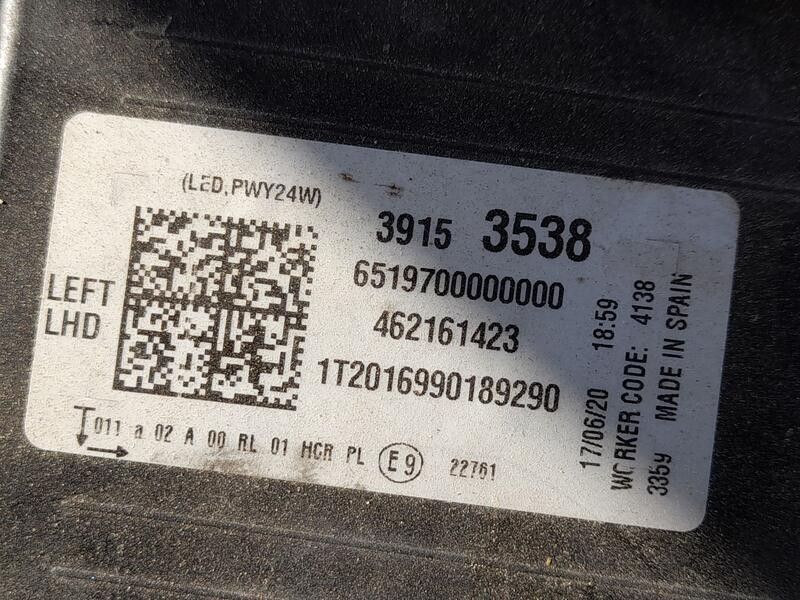 Recambio de faro izquierdo para opel crossland x / crossland (p17, p2qo) 1.5 turbo d (75) referencia OEM IAM 39153538 462161423 