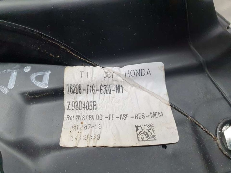 Recambio de retrovisor derecho para honda cr-v comfort 4x2 referencia OEM IAM 76208T1GG320M1  ELECTRICO 13 CABLES