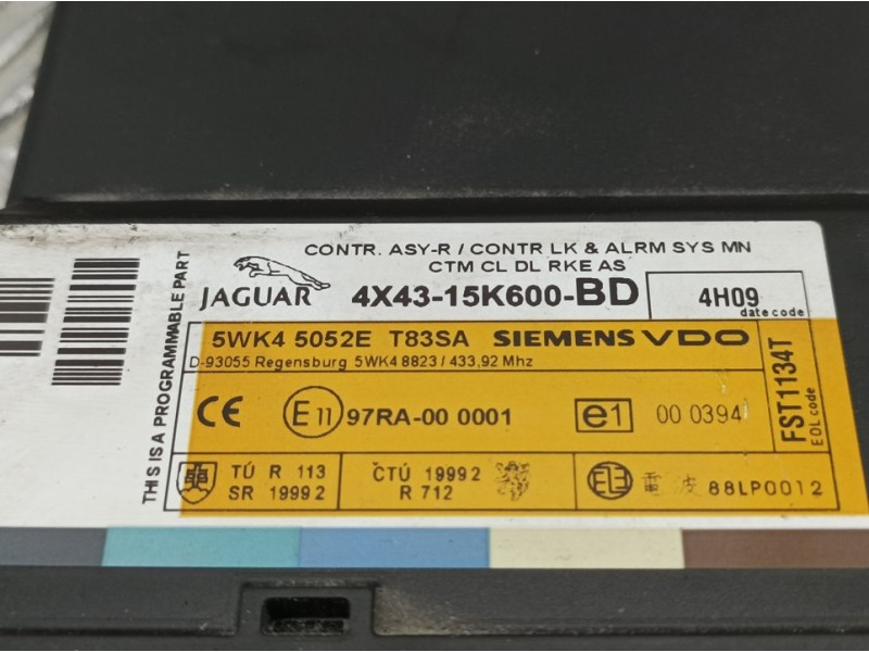 Recambio de modulo electronico para jaguar x-type 2.5 v6 executive referencia OEM IAM 4X4315K600BD 5WK45052E SIEMENS VDO