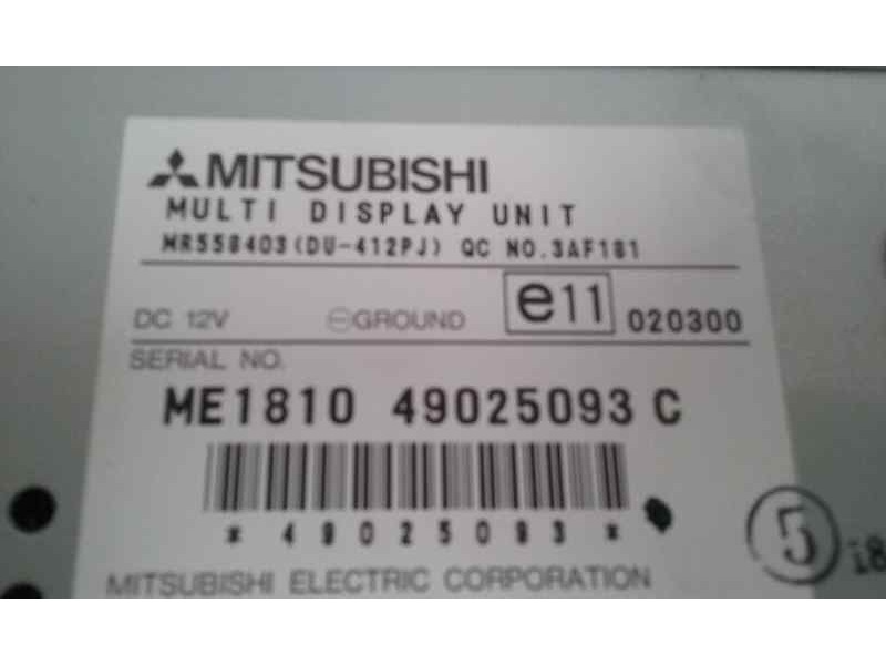 Recambio de sistema navegacion gps para mitsubishi montero (v60/v70) 3.2 di-d gls (3-ptas.) referencia OEM IAM MR337278  