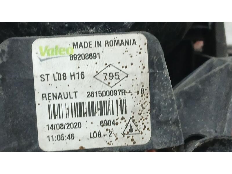 Recambio de faro antiniebla izquierdo para dacia sandero stepway essential referencia OEM IAM 261500097R valeo 89208691