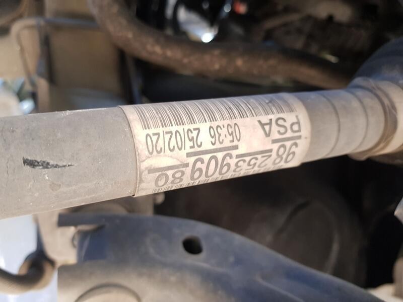 Recambio de transmision delantera derecha para peugeot 208 ii (ub_, up_, uw_, uj_) 1.2 puretech 100 referencia OEM IAM 982539098