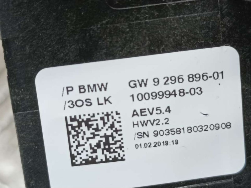 Recambio de palanca cambio para bmw serie 1 lim. (f20/f21) 116d referencia OEM IAM 9296896 10099948 AUTOMATICA