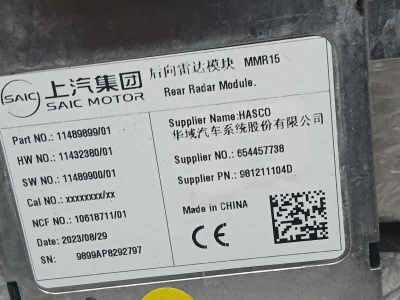 Recambio de sensor para mg zs 1.0 t-gdi referencia OEM IAM 11489899 11432380 PARAGOLPES TRAS IZQUIERDO