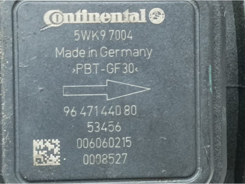 Recambio de caudalimetro para ford fiesta (cb1) ambiente referencia OEM IAM 9647144080 5WK97004 CONTINENTAL