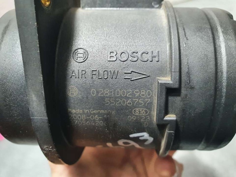 Recambio de caudalimetro para alfa romeo gt (125) 1.9 jtd 16v m-jet distinctive (10.2006) referencia OEM IAM 55206757 0281002980