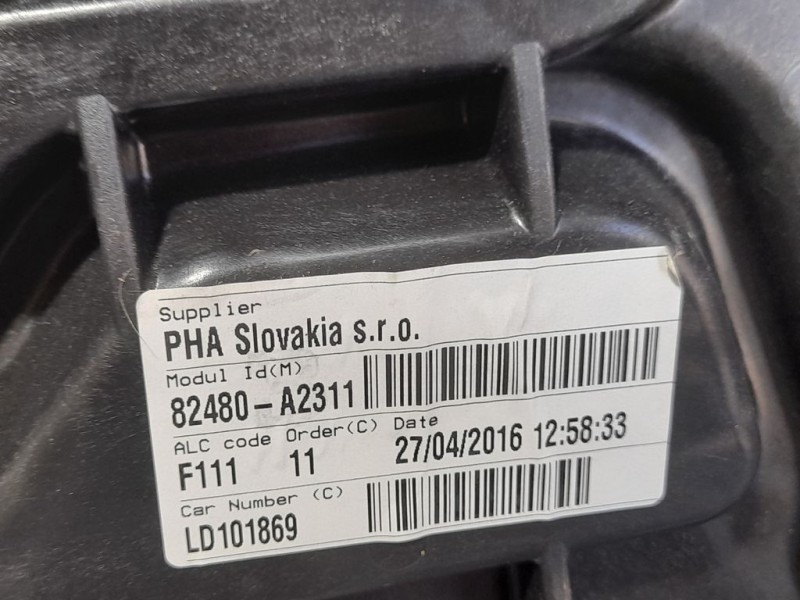 Recambio de elevalunas delantero derecho para kia cee´d drive referencia OEM IAM 82480A2311  ELECTRICO 6 PINES