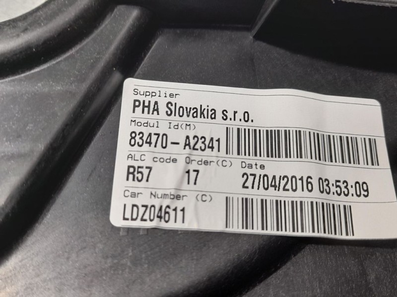 Recambio de elevalunas trasero izquierdo para kia cee´d drive referencia OEM IAM 83470A2341  ELECTRICO 6 PINES