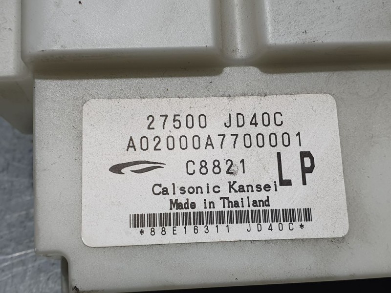 Recambio de mando climatizador para nissan qashqai (j10) tekna referencia OEM IAM 27500JD40C A02000A7700001 CALSONIC KANSEI