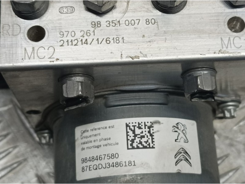 Recambio de abs para ds 4 ii 1.2 12v puretech referencia OEM IAM 9835100780 970261 