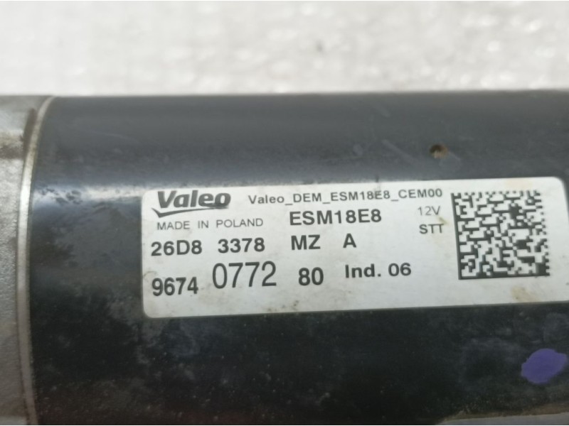 Recambio de motor arranque para opel crossland x selective referencia OEM IAM 9674077280 ESW18E8 VALEO