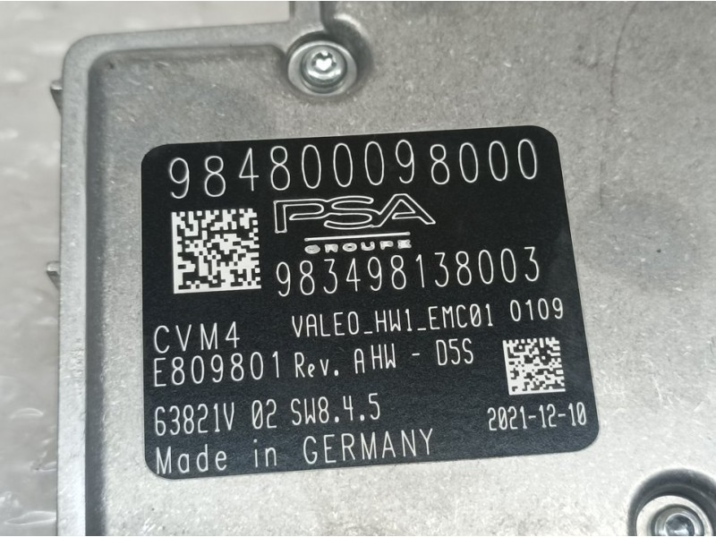 Recambio de camara para ds 4 ii 1.2 12v puretech referencia OEM IAM 984800098000 63821V02 VALEO