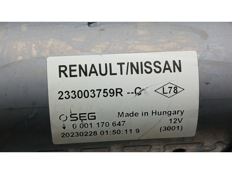 Recambio de motor arranque para renault express furgoneta/monovolumen 1.5 blue dci 95 (f6ab) referencia OEM IAM 233003759R  0001