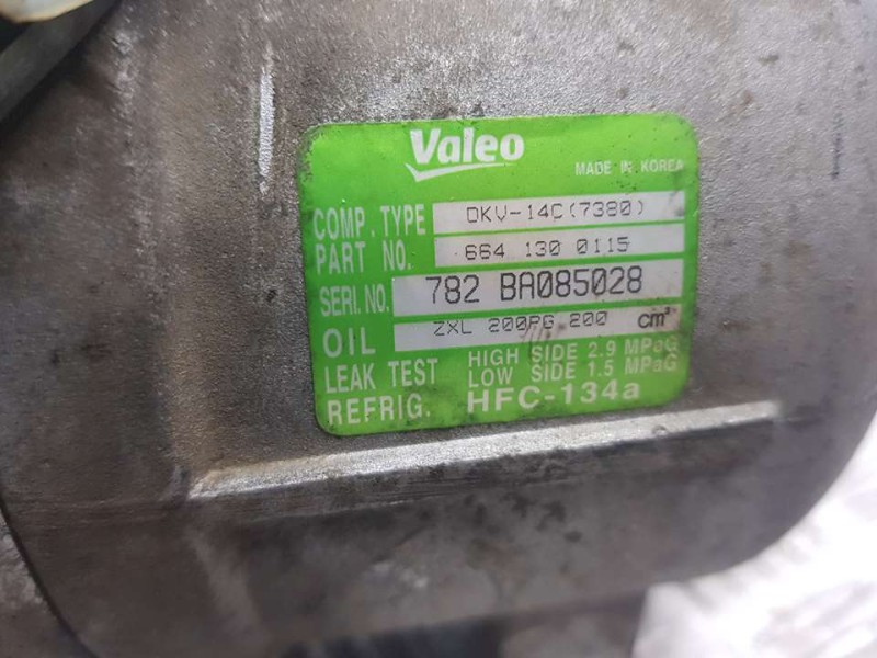 Recambio de compresor aire acondicionado para ssangyong actyon sports xdi 4wd referencia OEM IAM 6641300115 782BA085028 VALEO