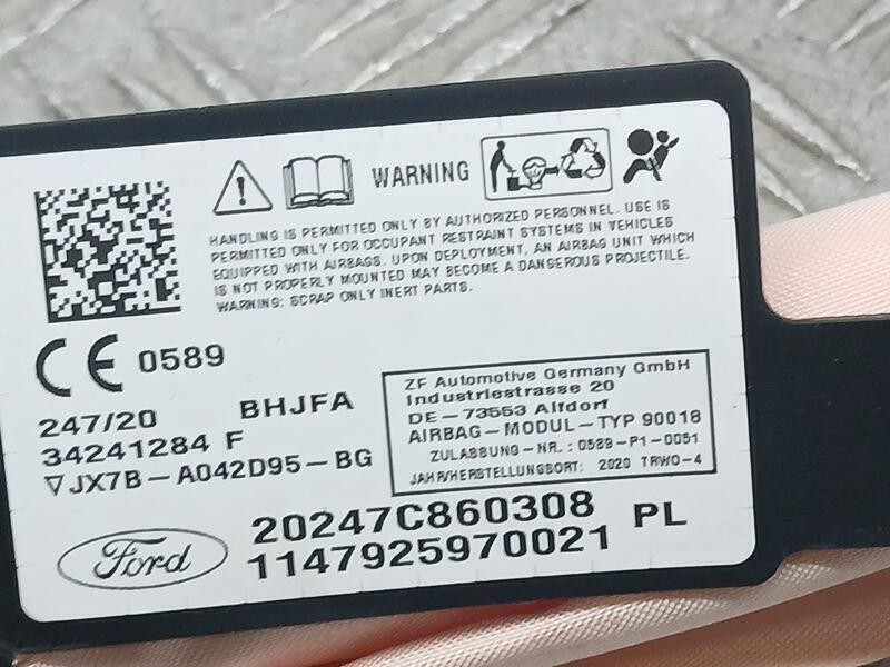 Recambio de airbag cortina delantero izquierdo para ford focus turnier active referencia OEM IAM JX7VA042D95BG  34241284F