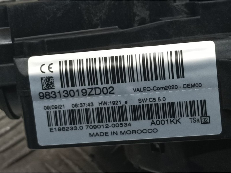 Recambio de mando luces y limpia para ds 4 ii 1.2 12v puretech referencia OEM IAM 98313019ZD E198233 VALEO