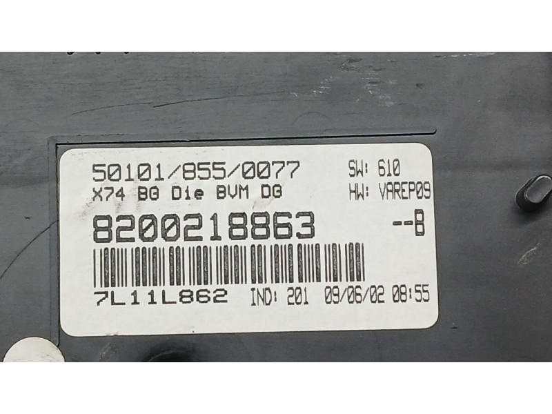 Recambio de cuadro instrumentos para renault laguna ii (bg0/1_) 1.9 dci (bg08, bg0g) referencia OEM IAM 8200218863  201018550077