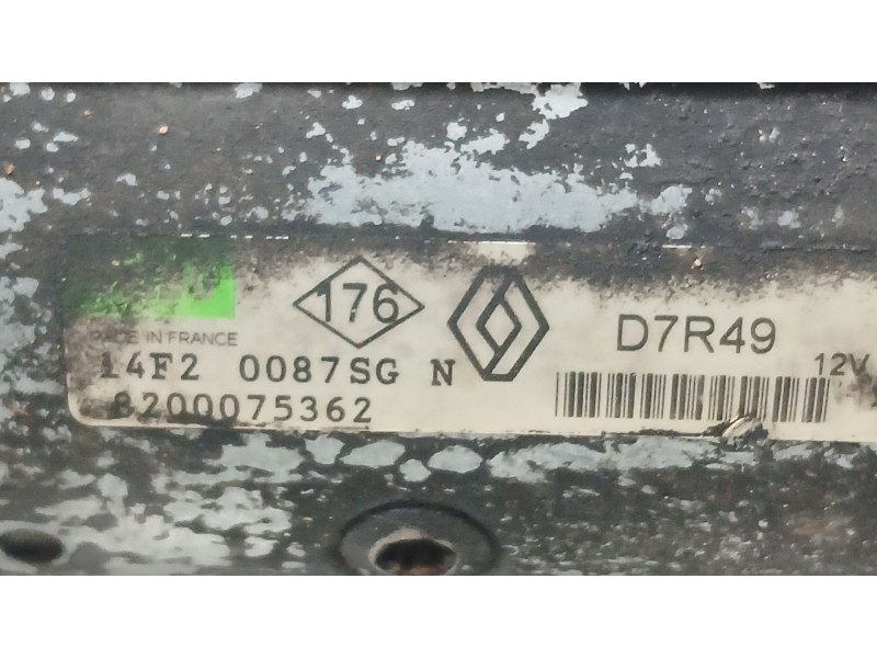 Recambio de motor arranque para renault laguna ii (bg0/1_) 1.9 dci (bg08, bg0g) referencia OEM IAM 8200075362 VALEO D7R49