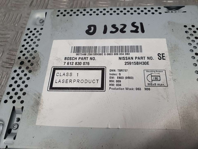 Recambio de sistema navegacion gps para nissan qashqai (j10) acenta referencia OEM IAM 7612830076 25915BH30E 