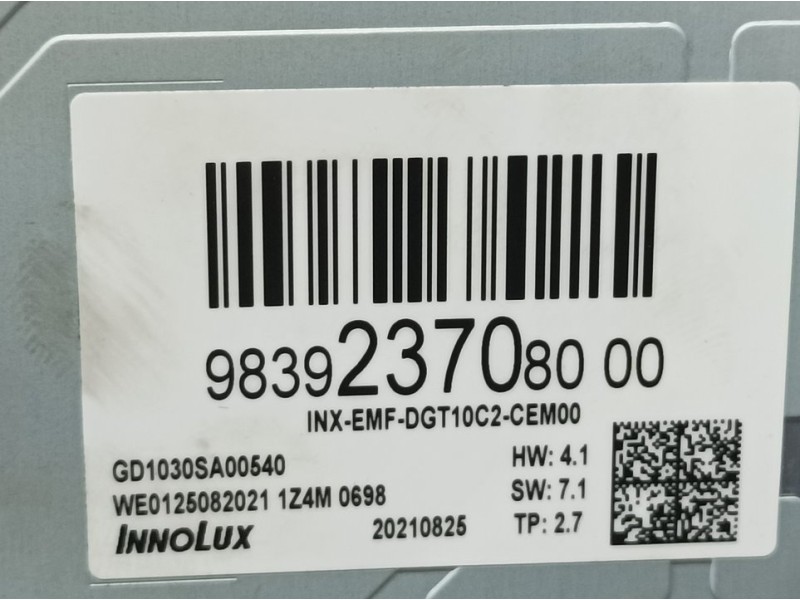 Recambio de sistema navegacion gps para ds 4 ii 1.2 12v puretech referencia OEM IAM 9829237080 0125082021 INNOLUX