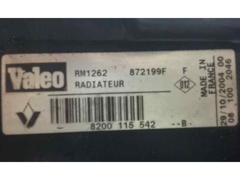 Recambio de radiador agua para renault megane ii berlina 5p business referencia OEM IAM 872199F 8200115542B VALEO