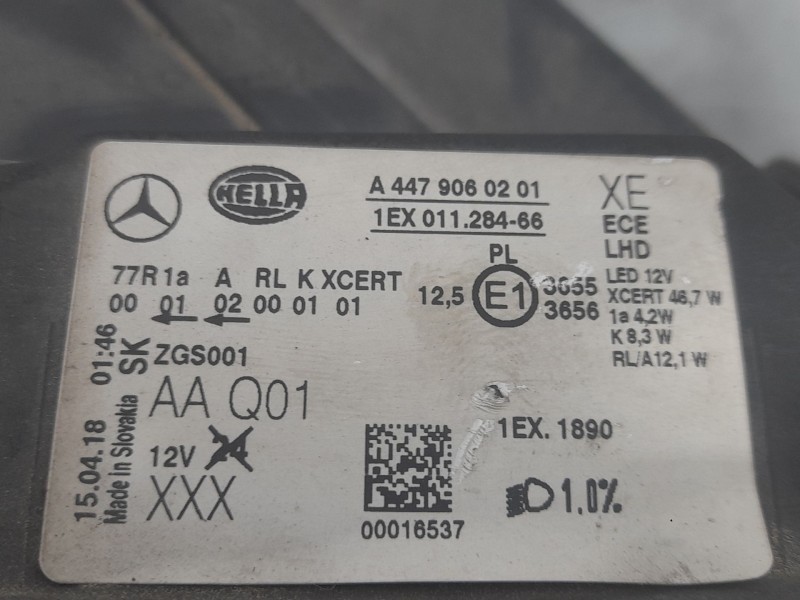 Recambio de faro derecho para mercedes-benz vito tourer (w447) 114 cdi / 114 bluetec 4-matic (447.701, 447.703,... referencia OE