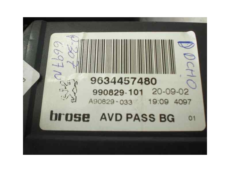 Recambio de motor elevalunas delantero derecho para peugeot 307 break / sw (s1) break xr referencia OEM IAM 9634457480  96344574