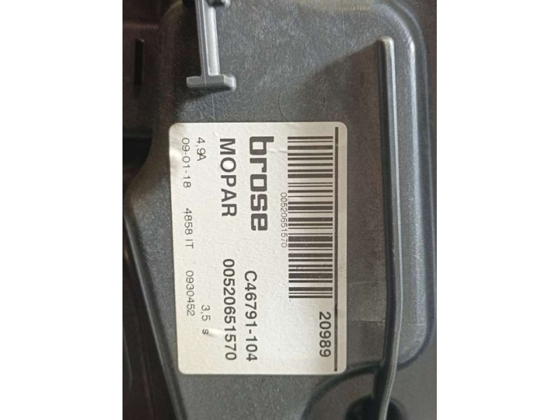 Recambio de elevalunas trasero izquierdo para jeep renegade dawn of justice 4x2 referencia OEM IAM C46791104 520651570 ELECTRICO