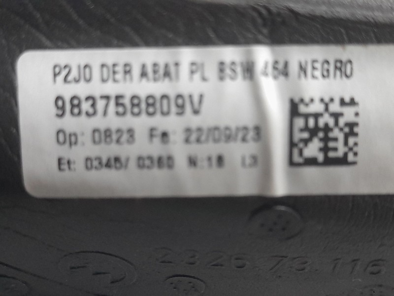 Recambio de retrovisor derecho para opel corsa f (p2jo) 1.2 (68) referencia OEM IAM 983758809V ELECTRICO 