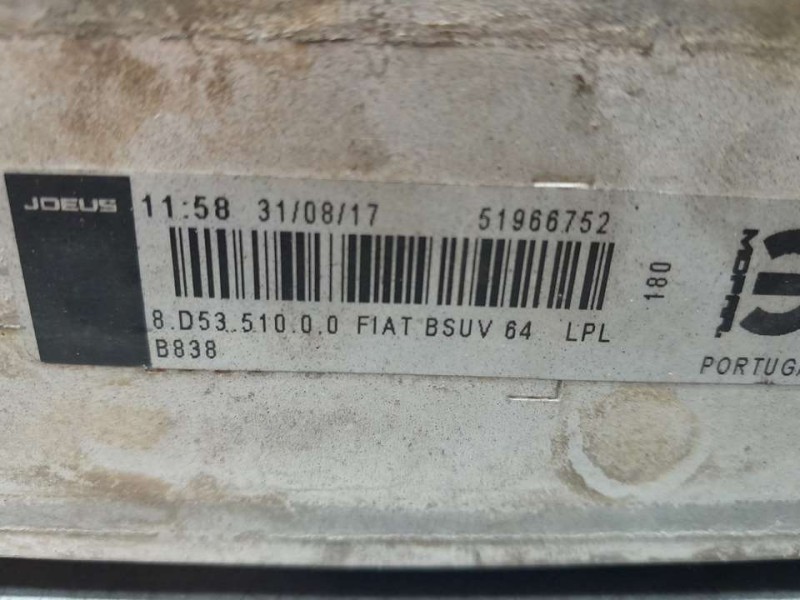 Recambio de intercooler para jeep renegade dawn of justice 4x2 referencia OEM IAM 51966752  