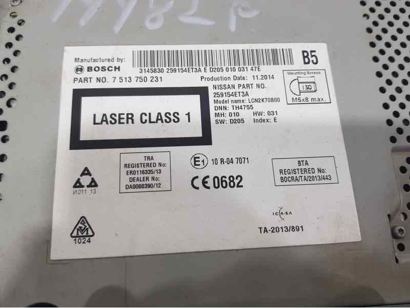 Recambio de sistema navegacion gps para nissan qashqai (j11) acenta referencia OEM IAM 259154ET3A  BOSCH