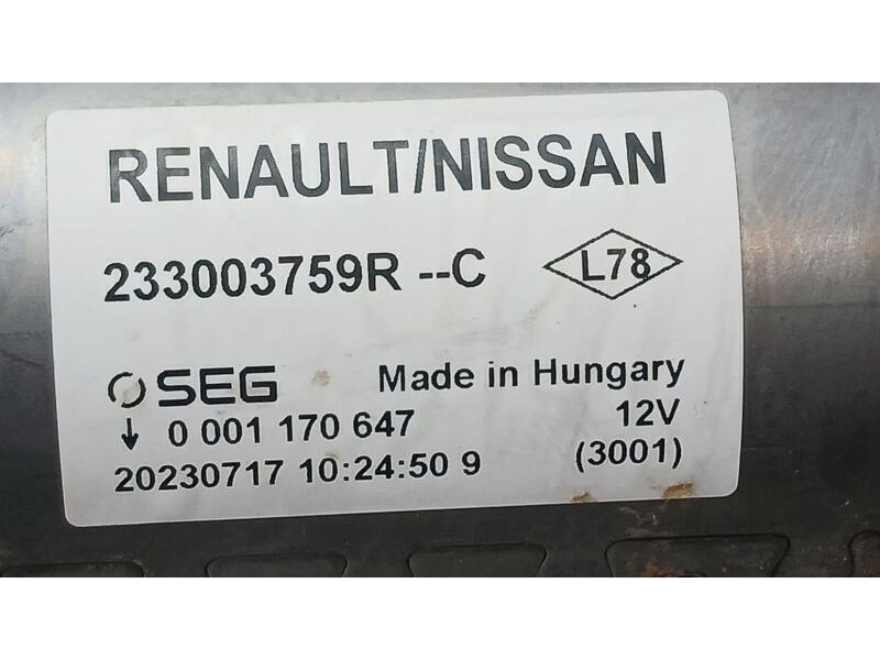 Recambio de motor arranque para renault kangoo iii furgoneta/monovolumen 1.5 blue dci 95 (fjab) referencia OEM IAM 233003759R  0