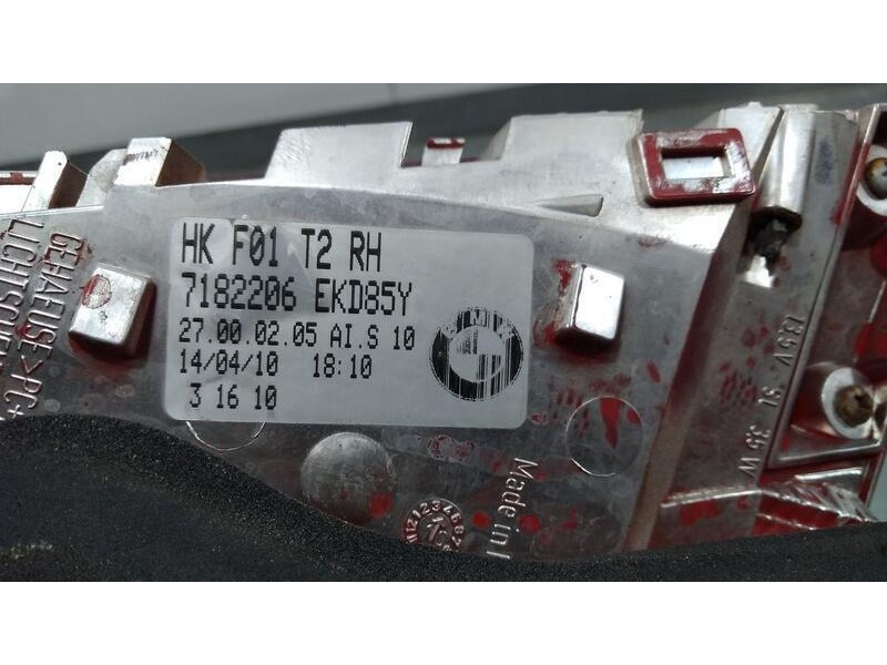 Recambio de piloto trasero derecho para bmw serie 7 (f01/f02) 730d referencia OEM IAM 7182206 INTERIOR INTERIOR