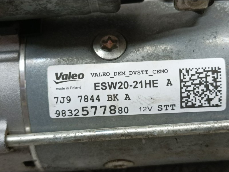 Recambio de motor arranque para citroën berlingo live m referencia OEM IAM 9832577880 ESW2021HE VALEO